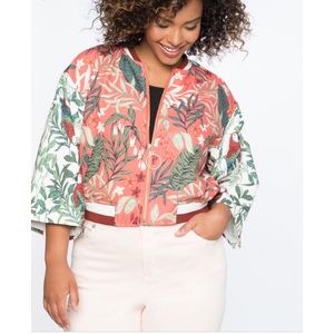 COPY - NWT Eloquii kimono sleeve bomber jacket Sz…